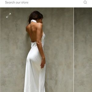 White satin dress from Meski